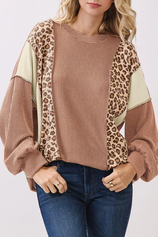 Leopard Print Knit Top