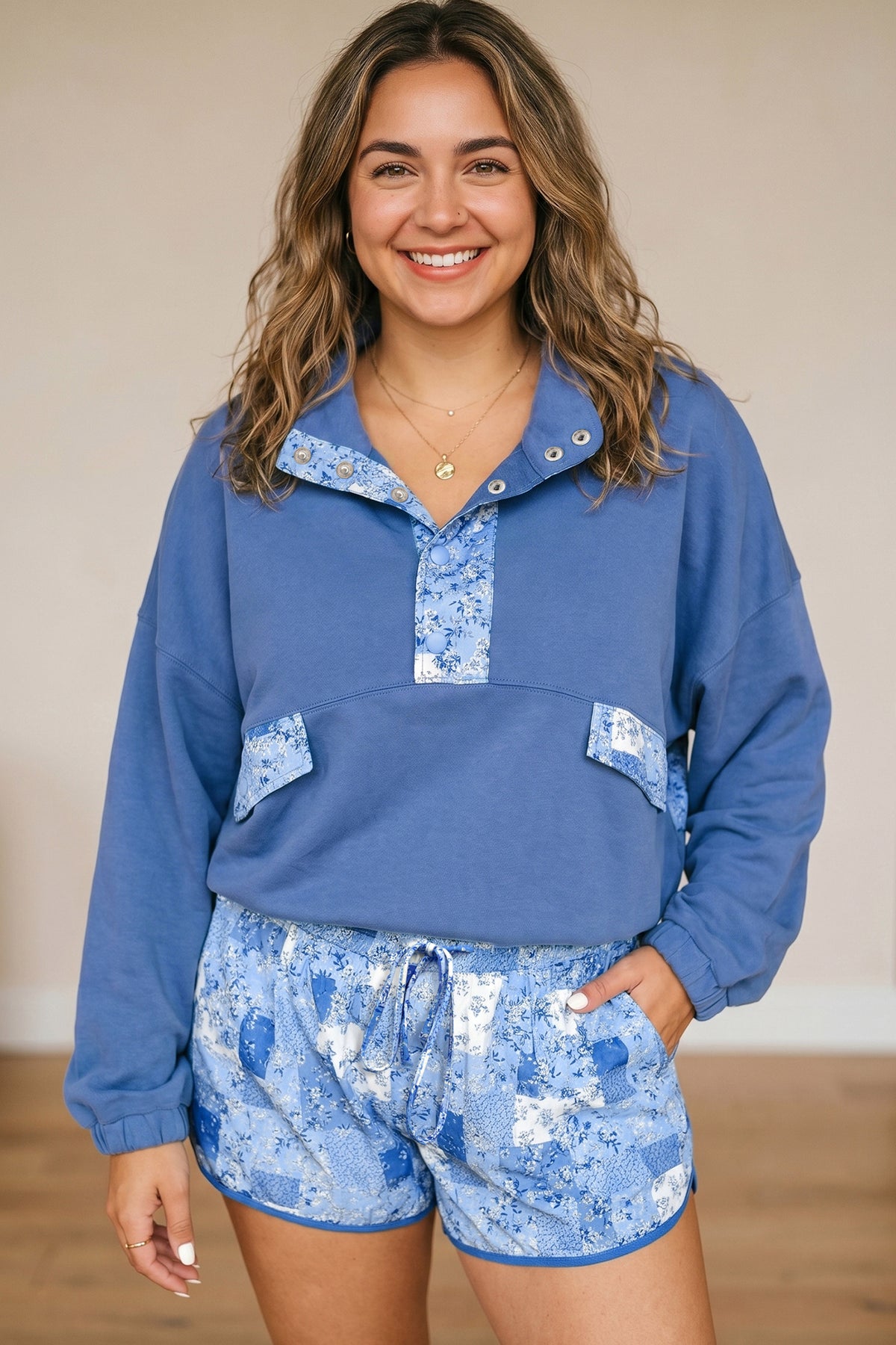 Long Sleeve w/Shorts Plus Size Set