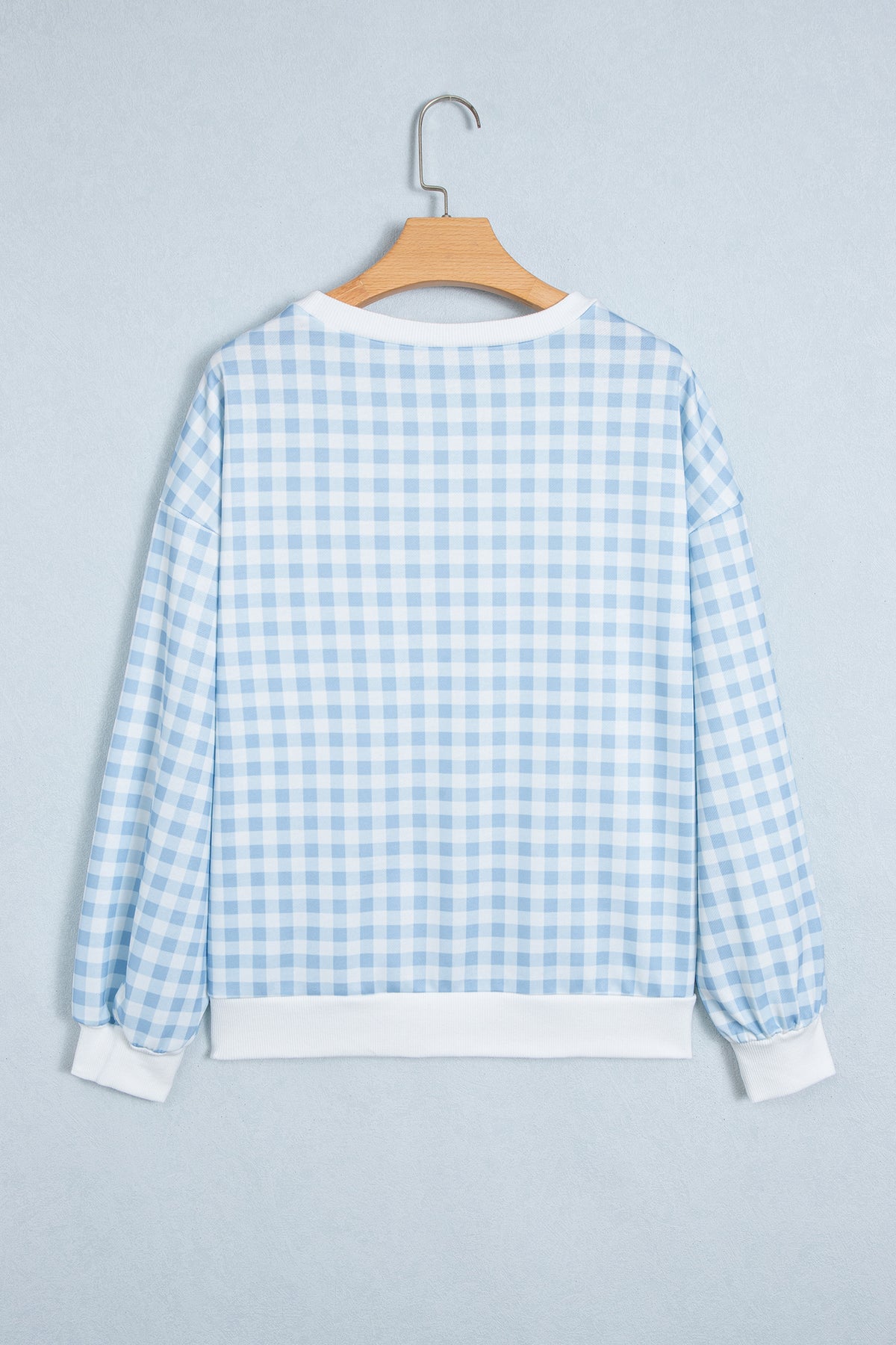 Plaid Long Sleeve Sweatshirt