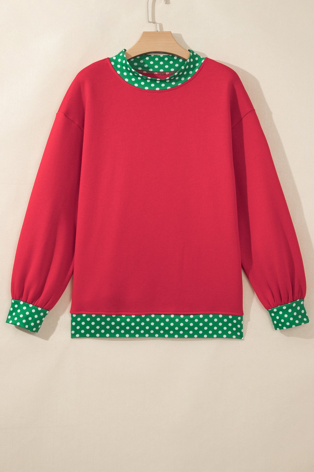 Polka Dot Oversized Sweatshirt