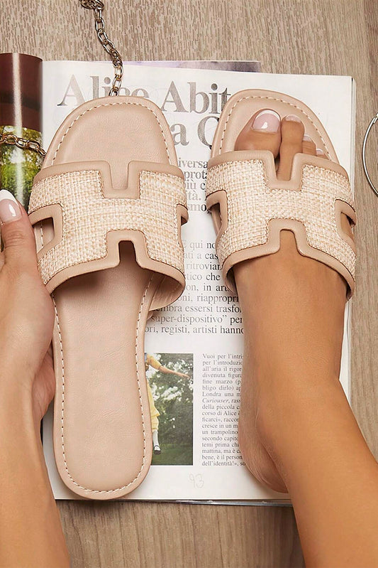 Hollowed Open Toe Slippers