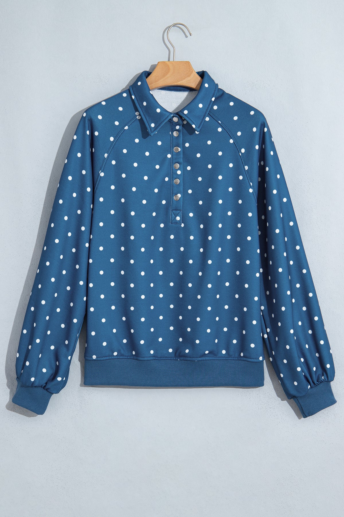 Polka Dot Casual Pullover Sweatshirt