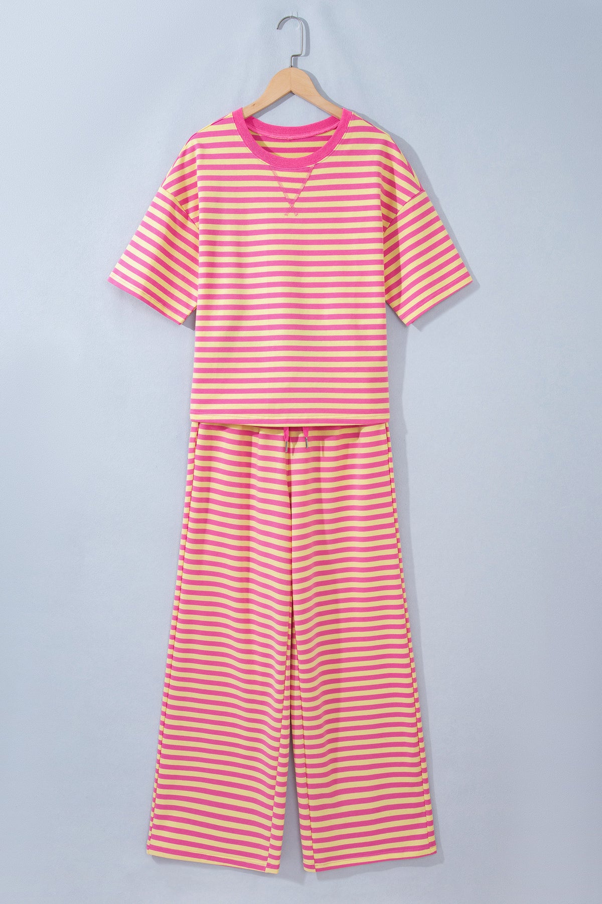 Loose Striped Tee w/ Pant Set