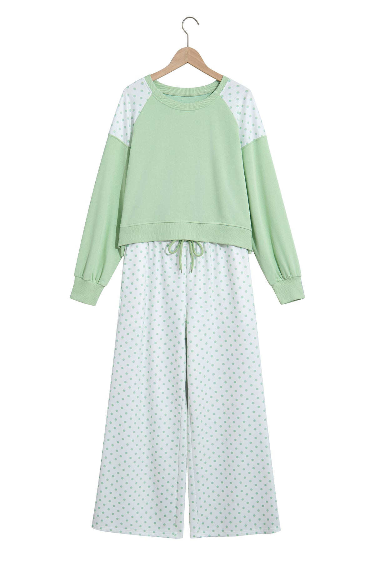 Polka Dot Long Sleeve Pants Set
