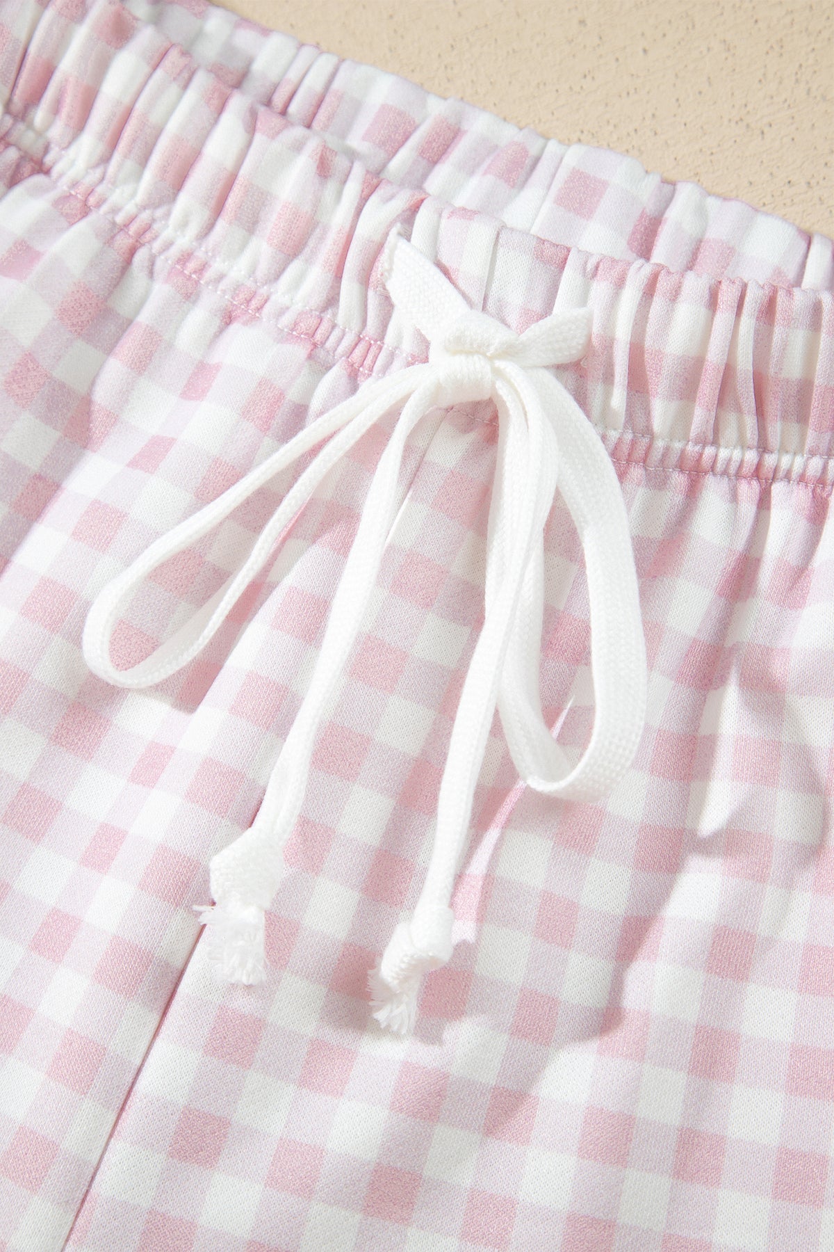 Plaid Baggy Pullover w/Shorts Set