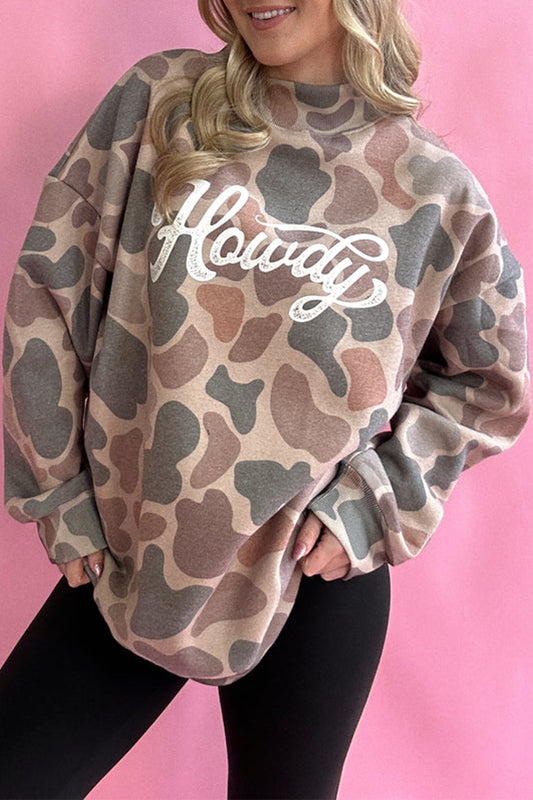 Camo Print Howdy Sweatshirt
