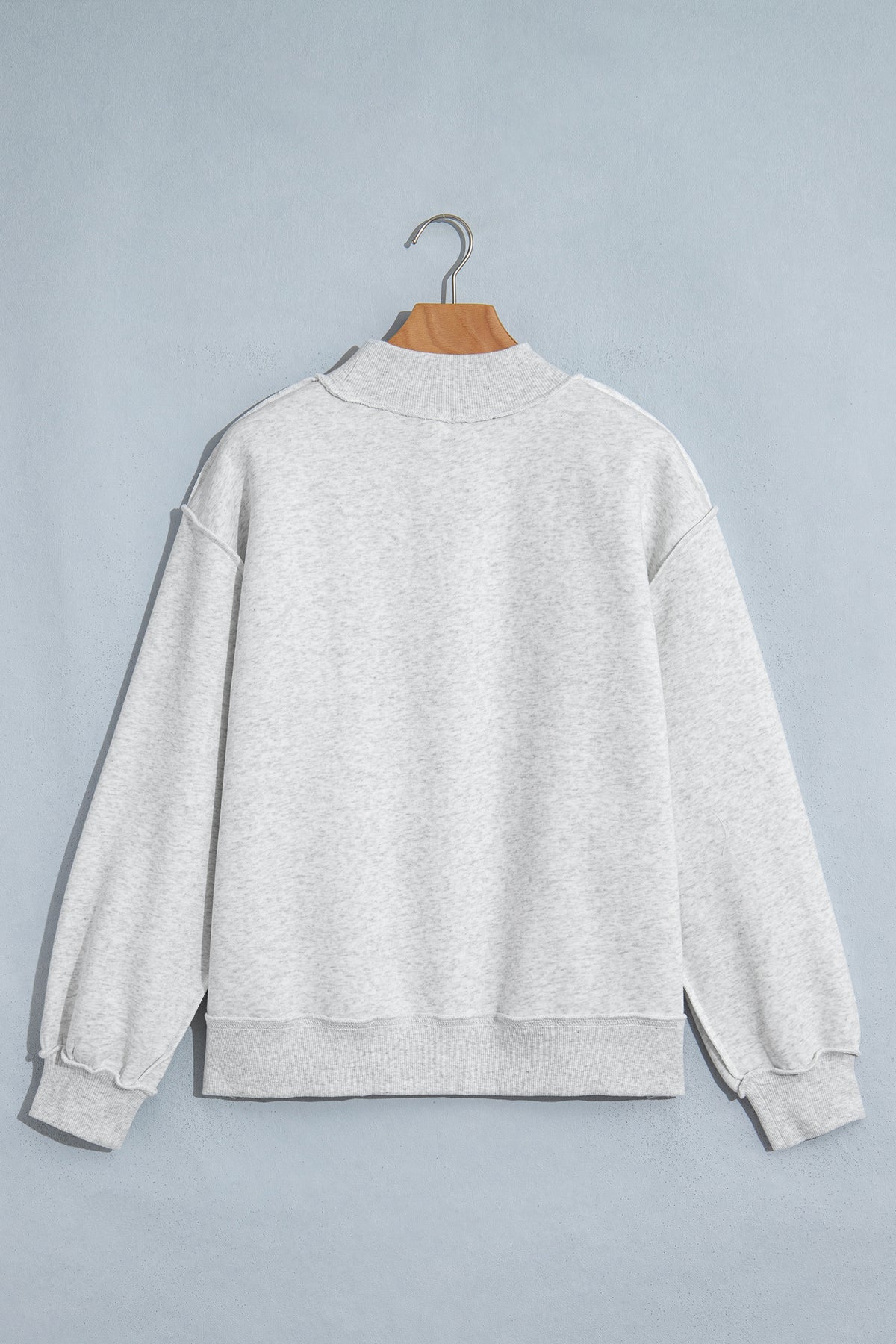 WWJD Embroidered Mock Neck Sweatshirt