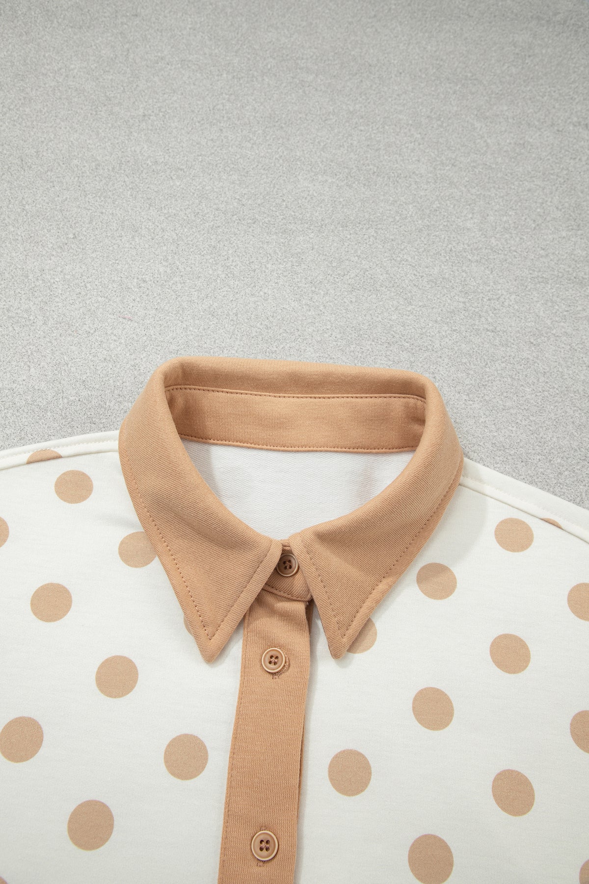 Polka Dot Loose Pullover Shorts Set