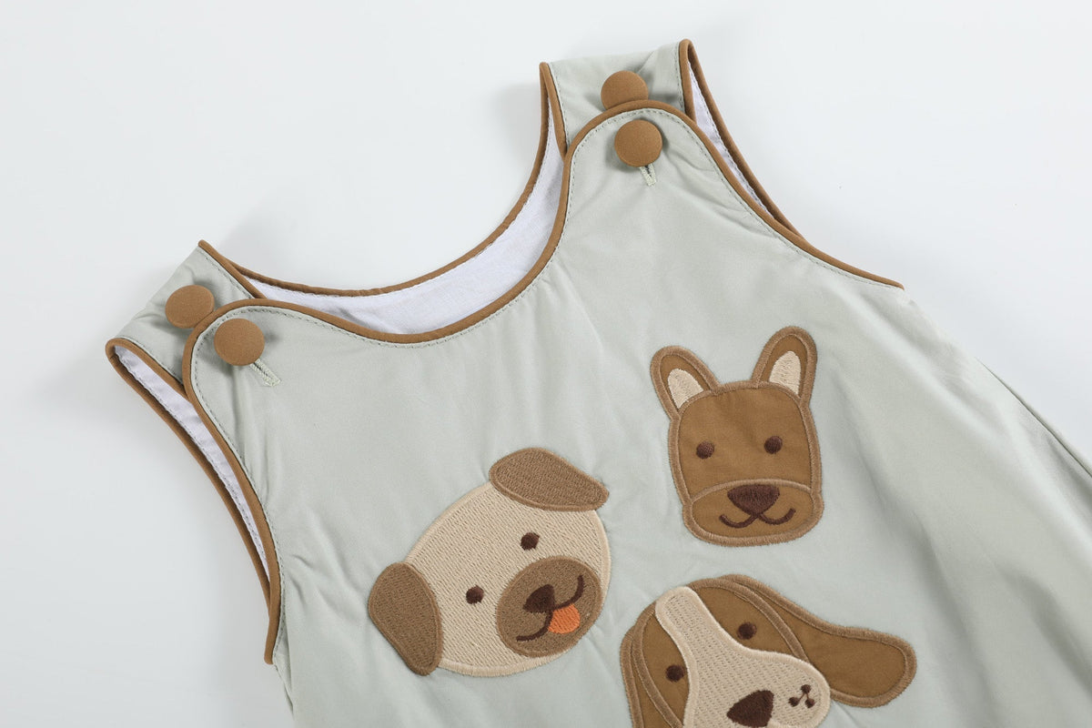 Dog Applique Bubble Romper