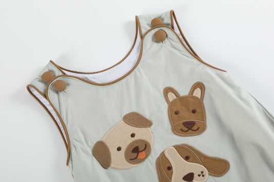 Dog Applique Bubble Romper
