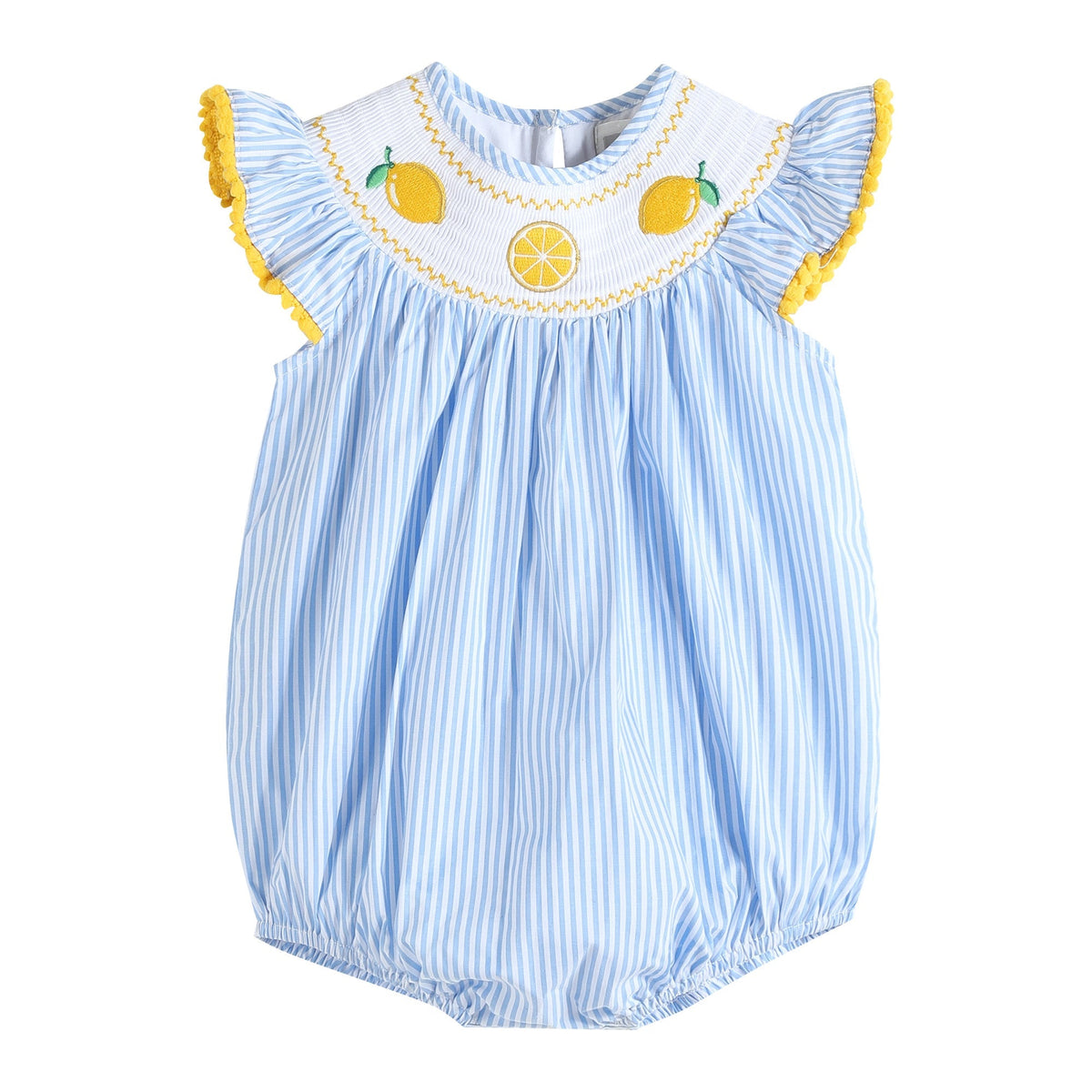 Lemons Smocked Ruffle Romper