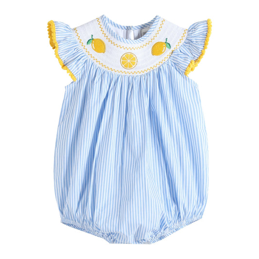 Lemons Smocked Ruffle Romper