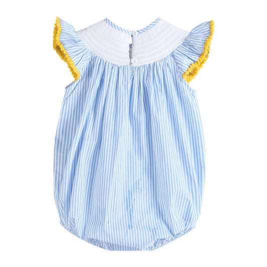 Lemons Smocked Ruffle Romper