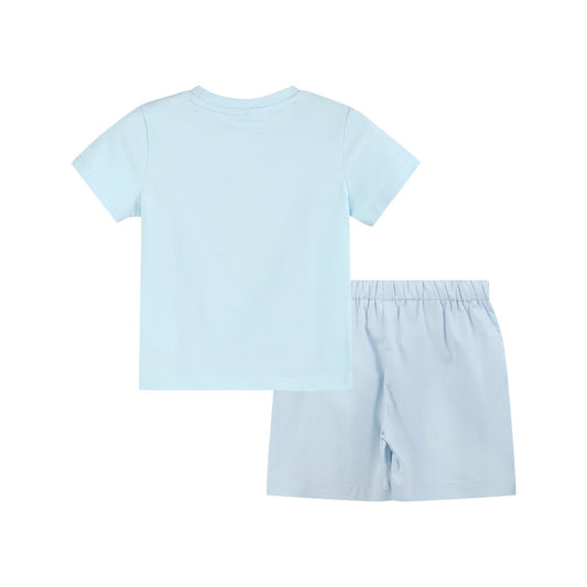 USA Flag Smocked T-Shirt and Shorts Set