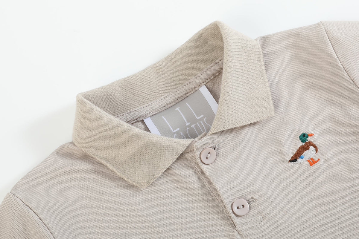 Light Brown Mallard Duck Polo Shirt