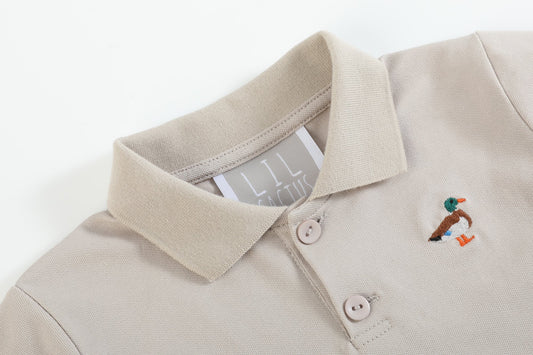 Light Brown Mallard Duck Polo Shirt