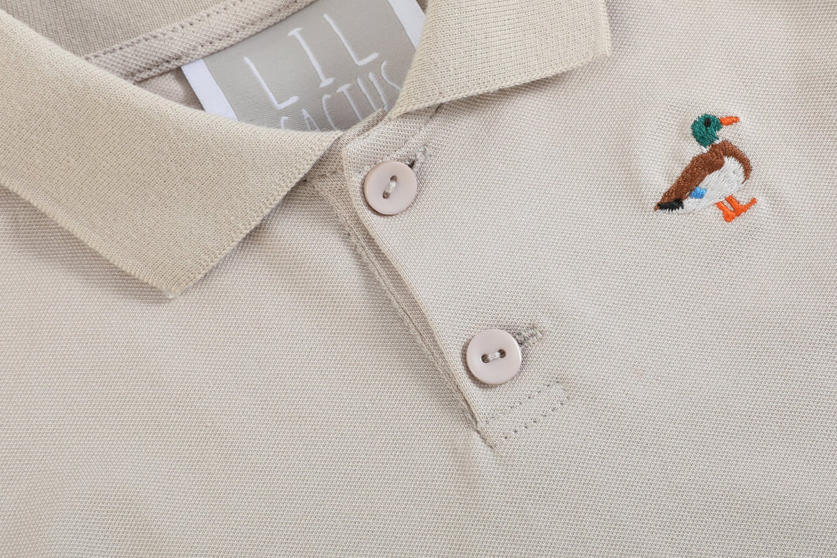 Light Brown Mallard Duck Polo Shirt