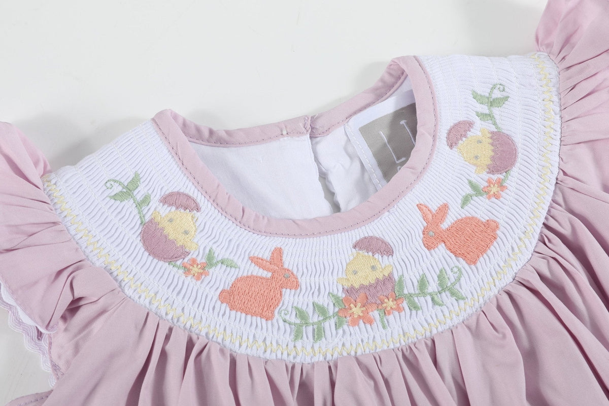 Light Purple Smocked Dress