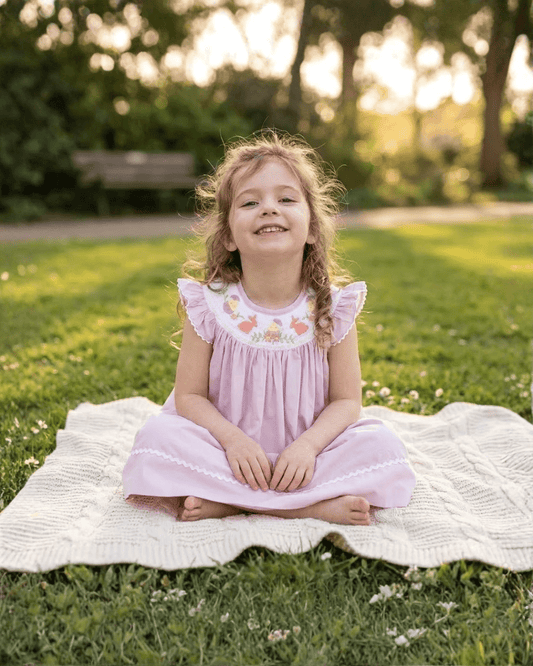 Light Purple Smocked Dress