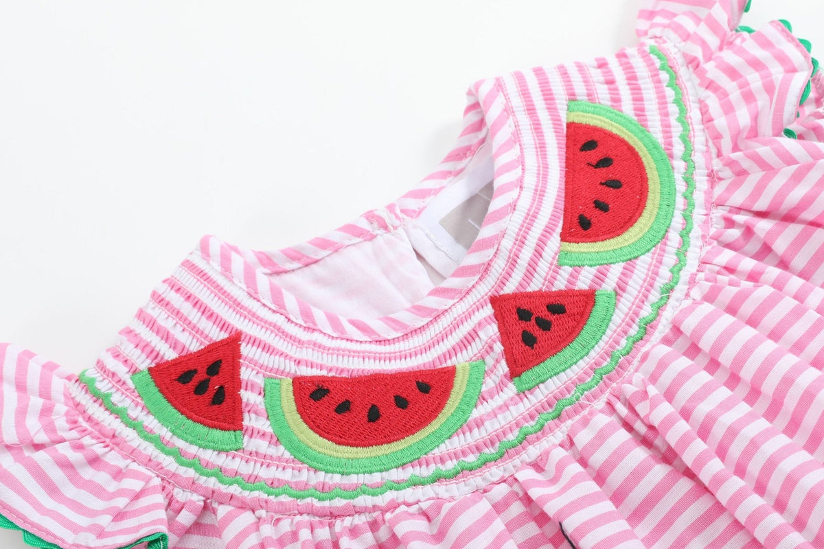 Smocked Watermelon Dress
