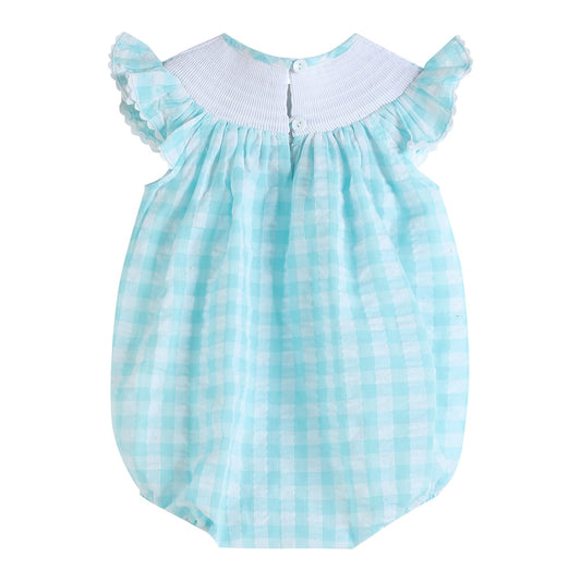 Whale Smocked Flutter Bubble Romper