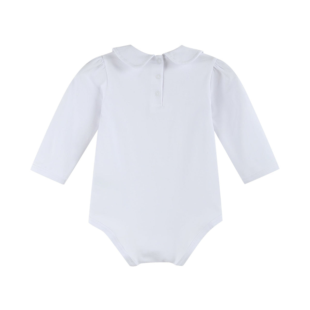 White Collared Unisex Bodysuit