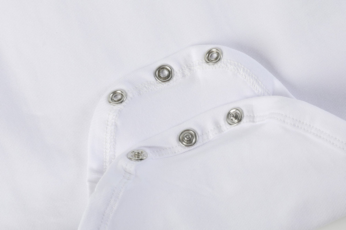 White Collared Unisex Bodysuit