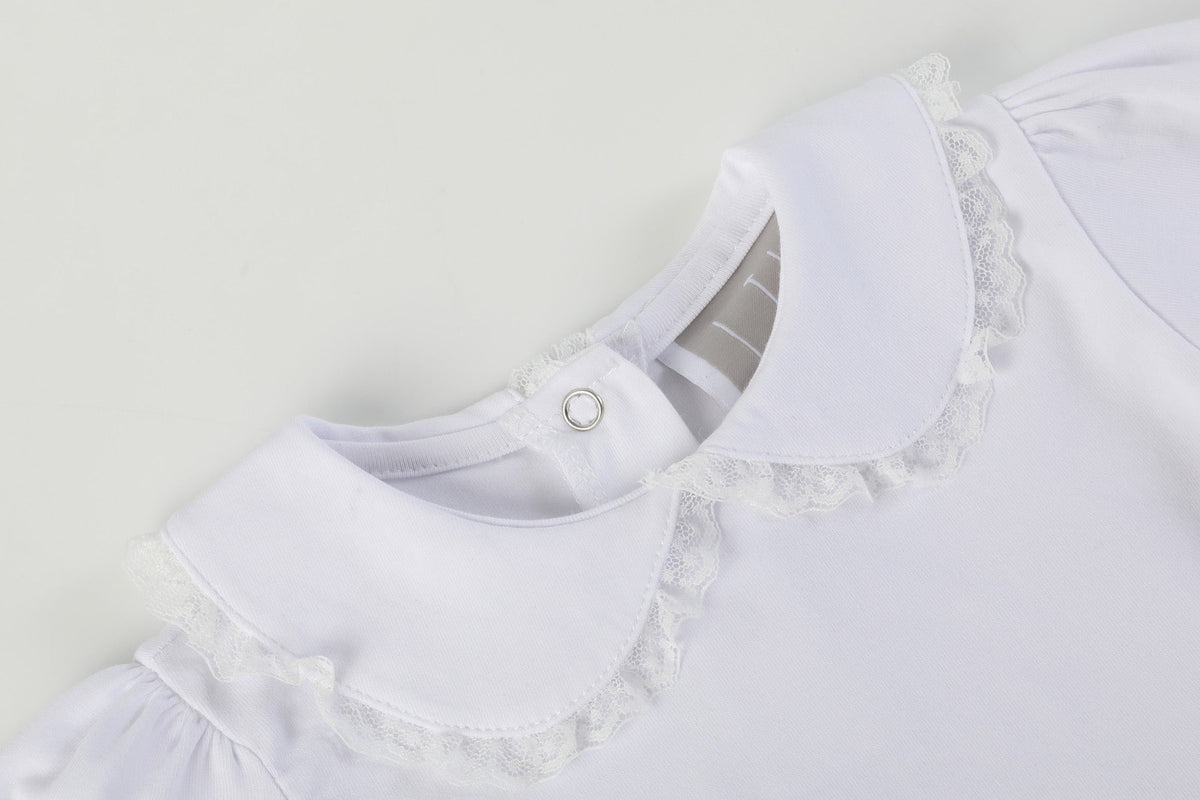 White Lace Collared Bodysuit