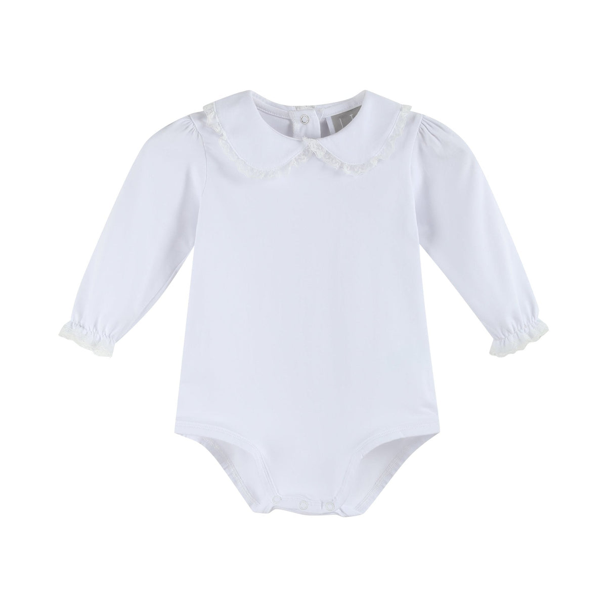 White Lace Collared Bodysuit