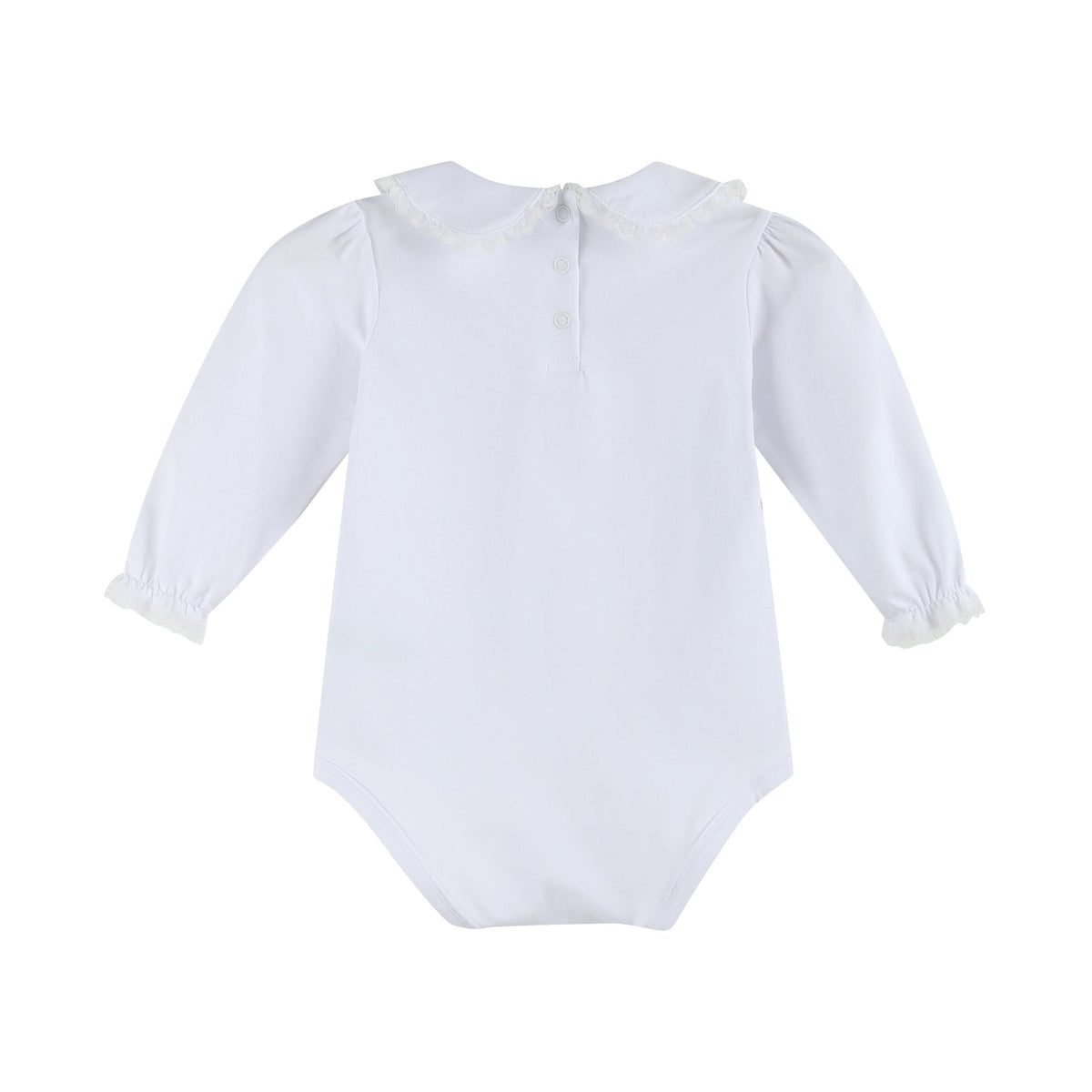 White Lace Collared Bodysuit